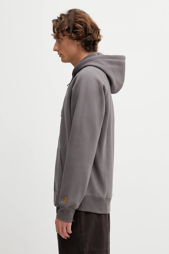 Μπλούζα Carhartt WIP Hooded Chase Jacket I033664.3H5XX γκρί SS26