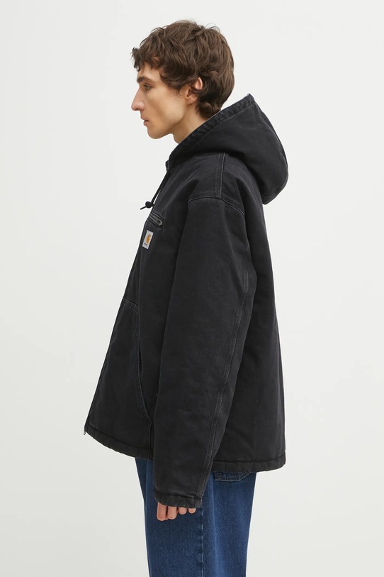 Carhartt WIP kurtka jeansowa bawełniana Cleveland Jacket I036258.8906 czarny SS26