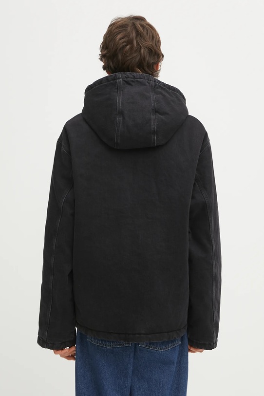 Odzież Carhartt WIP kurtka jeansowa bawełniana Cleveland Jacket I036258.8906 czarny