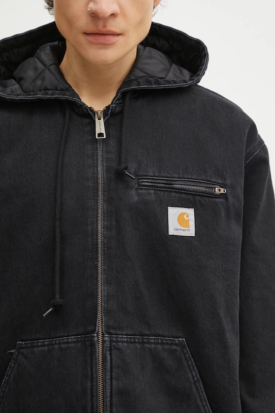 Carhartt WIP kurtka jeansowa bawełniana Cleveland Jacket czarny I036258.8906