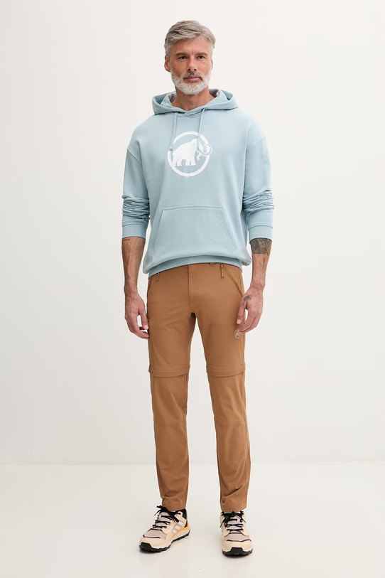 Mammut bluza z kapturem męska bawełniana 1014.07410 turkusowy SS26