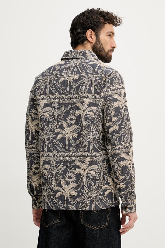 Odzież Mos Mosh kurtka koszulowa męska bawełniana David 509480 granatowy