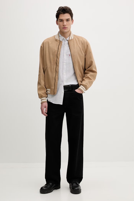 Guess Jeans kurtka bomber M6RL0J.WJ842 beżowy SS26