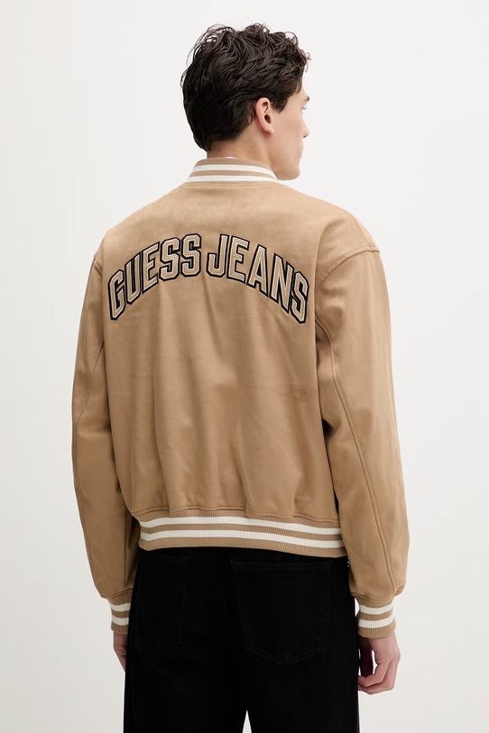 Odzież Guess Jeans kurtka bomber M6RL0J.WJ842 beżowy