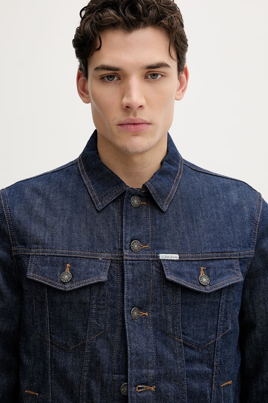 Guess Jeans kurtka jeansowa granatowy M6RN33.D002G