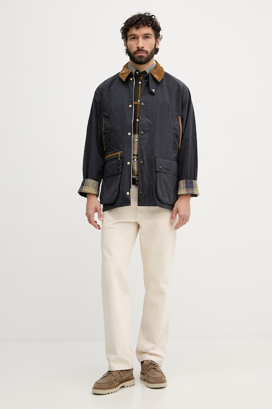 Barbour kurtka przejściowa męska z bawełny Bedale MCA1091 granatowy SS26