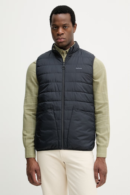 Barbour bezrękawnik dwustronny Reversible bez kaptura zielony MGI0314