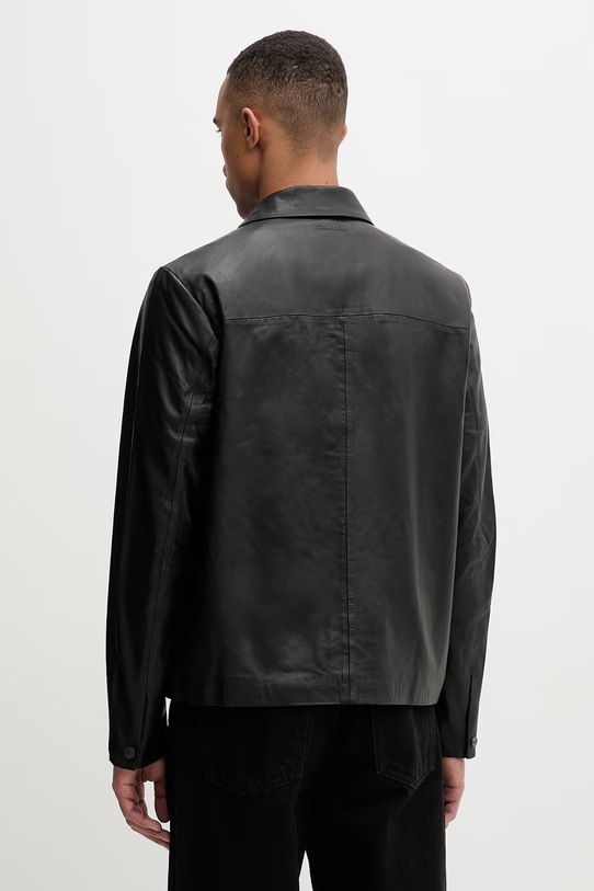 Odjeća Calvin Klein jakna za muškarce od kože LV04LF423G crna