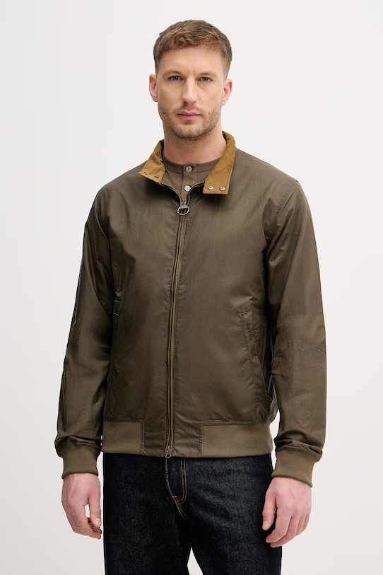 Barbour kurtka przejściowa męska bawełniana zielony MWX1350