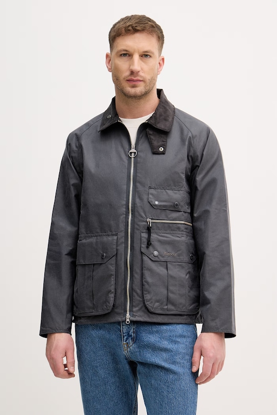 Barbour kurtka przejściowa męska bawełniana szary MWX2536