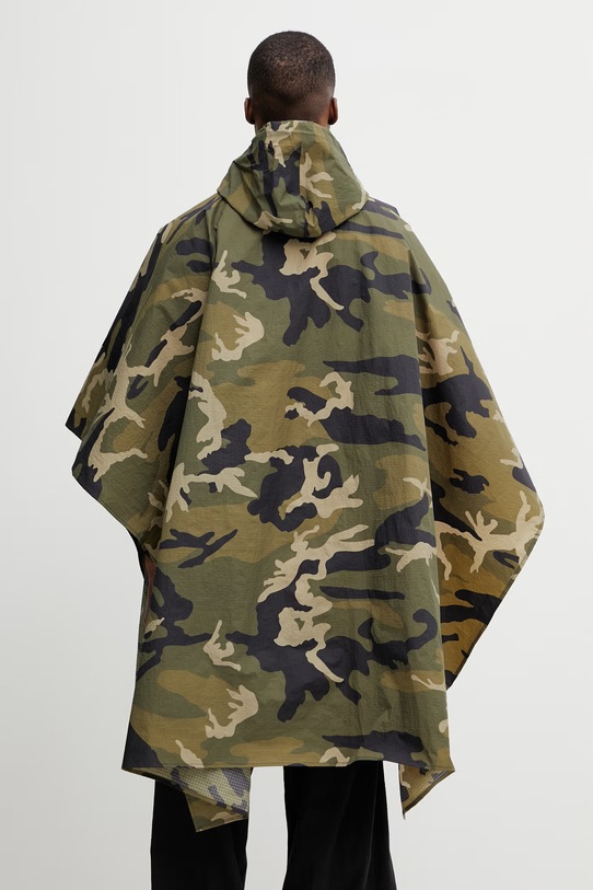 Odzież Alpha Industries Packable Rain Cape kurtka przeciwdeszczowa męska 266117 zielony