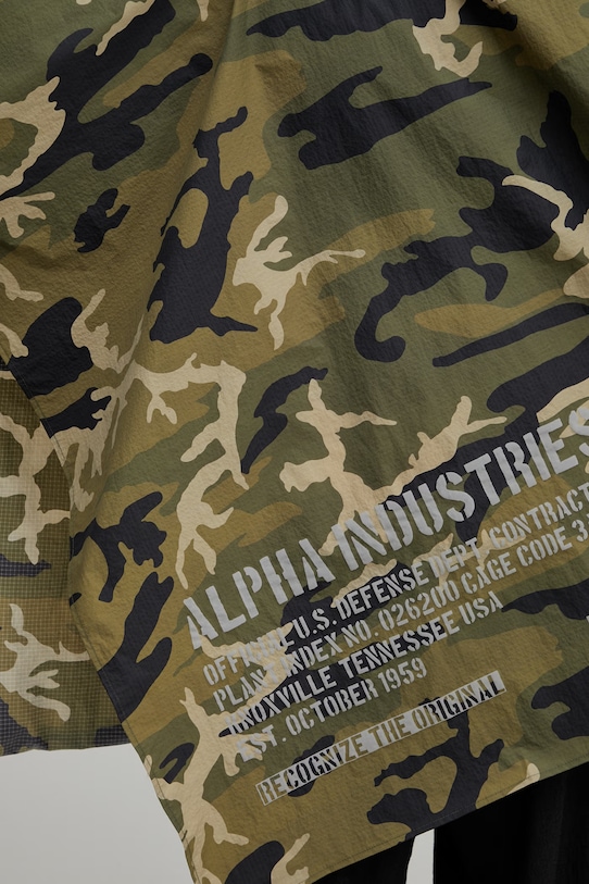 Alpha Industries Packable Rain Cape kurtka przeciwdeszczowa męska zielony 266117