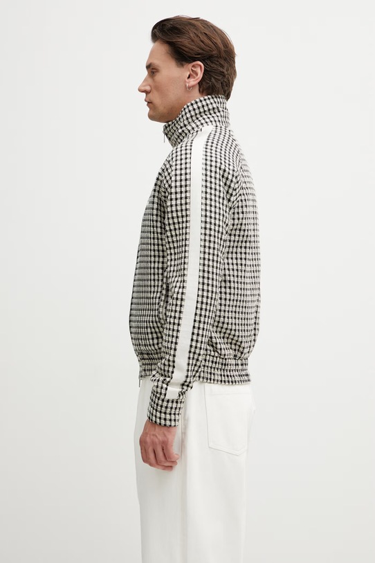 RHUDE Gingham Hamptons kurtka przejściowa męska z wełną RHSS26JA01195 beżowy SS26