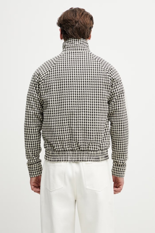 Odzież RHUDE Gingham Hamptons kurtka przejściowa męska z wełną RHSS26JA01195 beżowy