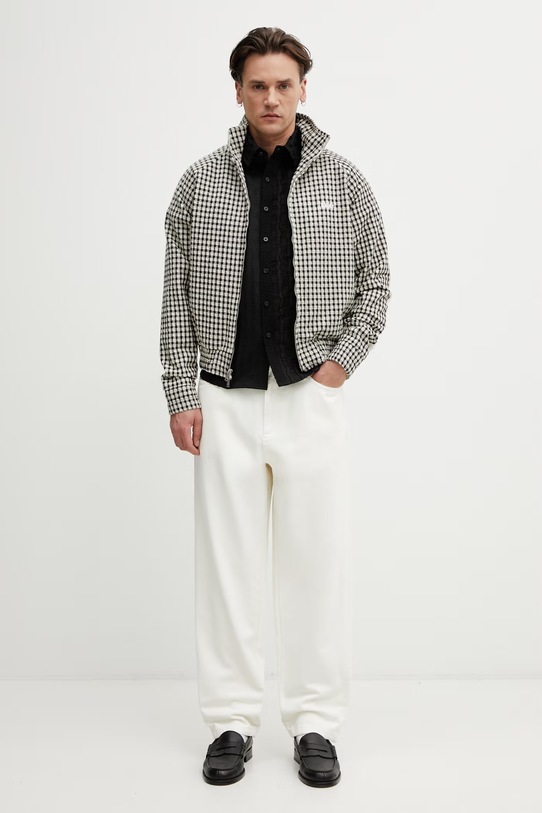 RHUDE Gingham Hamptons kurtka przejściowa męska z wełną RHSS26JA01195