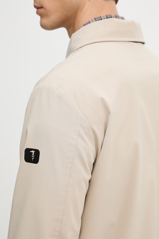 Trussardi płaszcz męski R011M000029N beżowy
