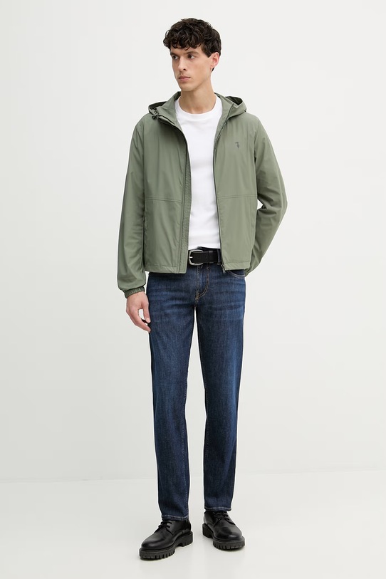Trussardi krótka kurtka męska R026M000050N zielony SS26