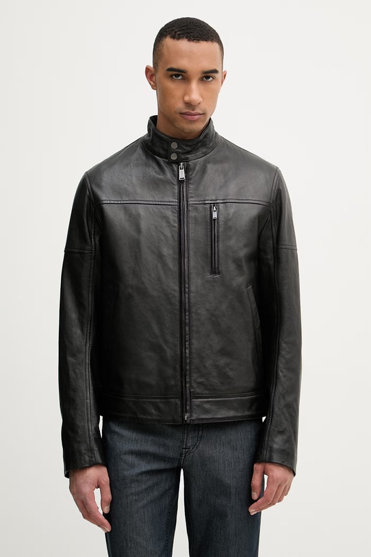 Trussardi демісезонна куртка чоловіча шкіряна чорний R301M000054N
