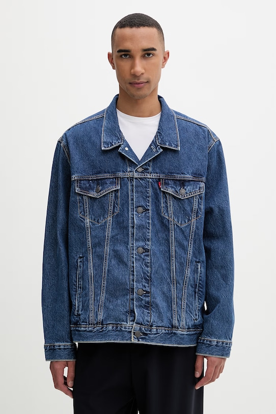 Levi's bunda pánska rifľová THE TRUCKER JACKET modrá 72334.0772