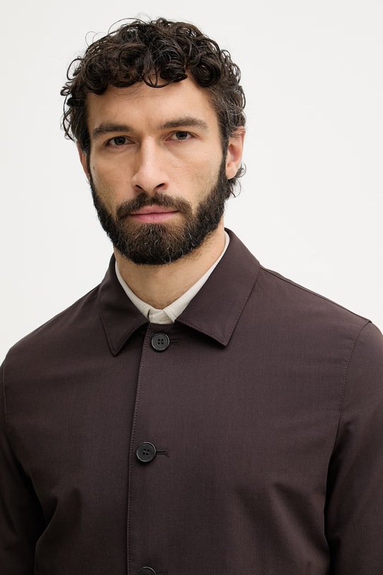 Sisley jakna za muškarce s dodatkom vune smeđa 29B3SN04P