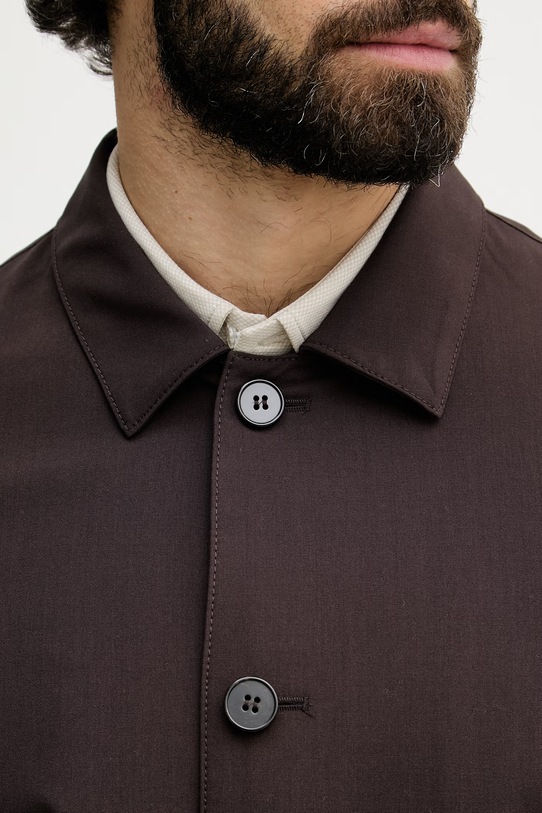 Sisley jakna za muškarce s dodatkom vune 29B3SN04P smeđa