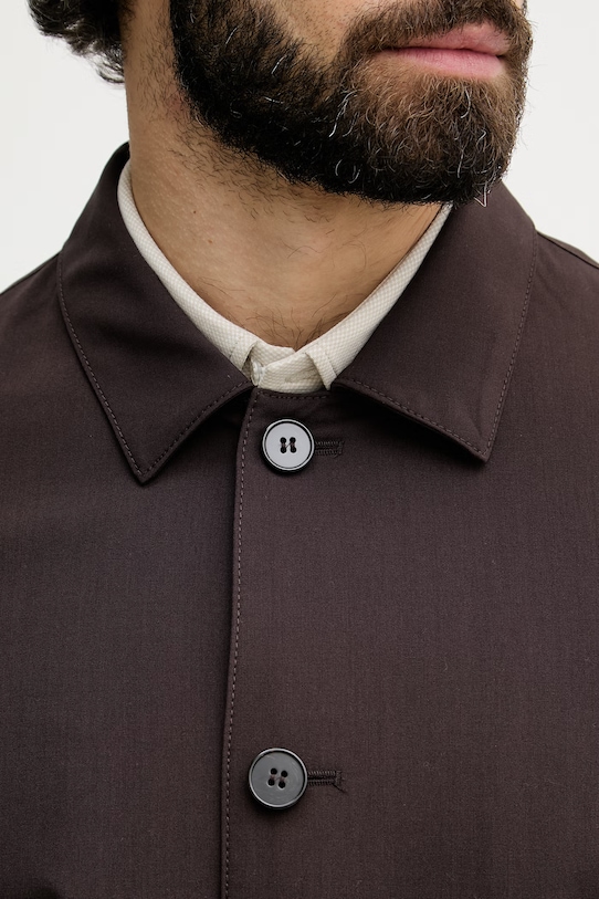 Sisley jakna za muškarce s dodatkom vune 29B3SN04P smeđa