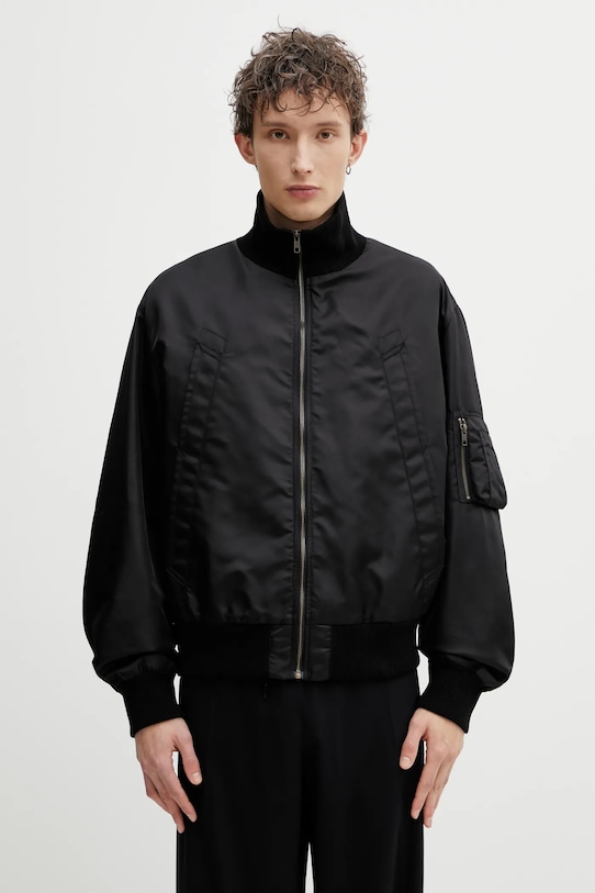 MM6 Maison Margiela kurtka bez kaptura czarny SH0AM0076.S53984.900