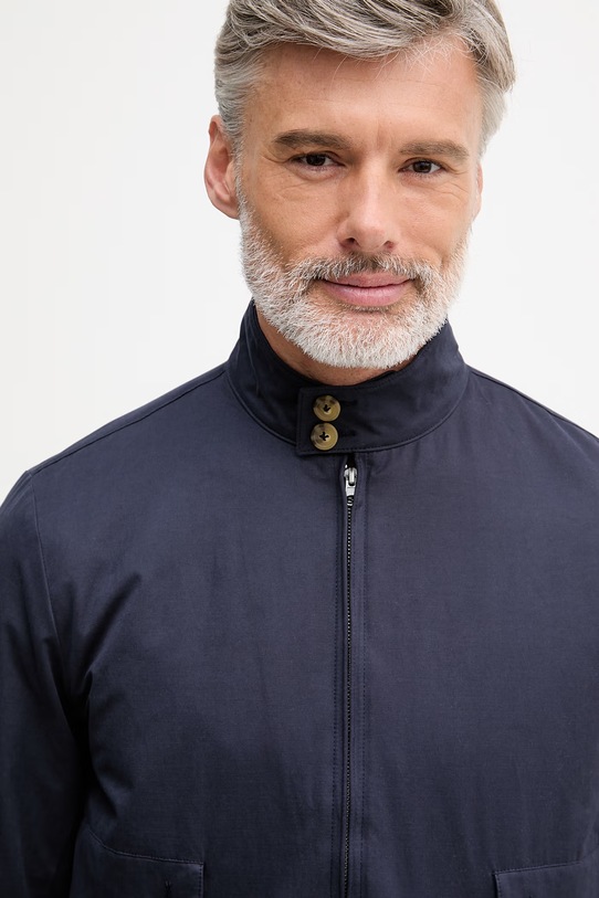 United Colors of Benetton krótka kurtka męska z bawełną granatowy 28AUUN075
