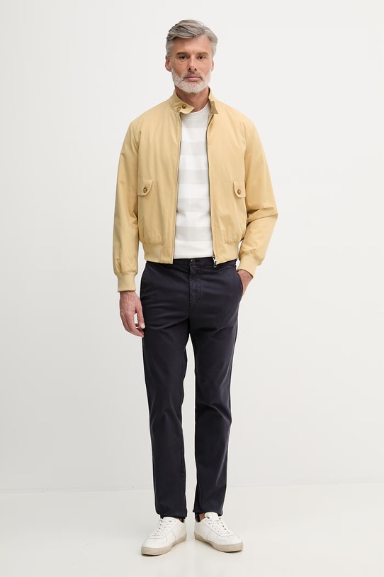 United Colors of Benetton krótka kurtka męska z bawełny 28AUUN075 beżowy SS26