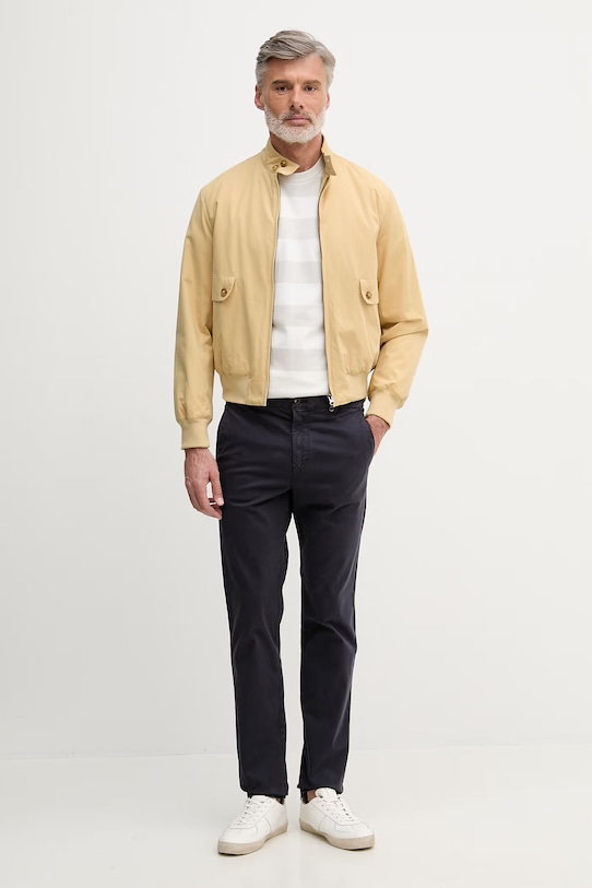 United Colors of Benetton pánska krátka bavlnená bunda 28AUUN075 béžová SS26