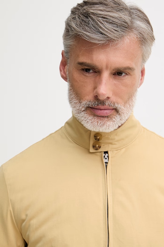 United Colors of Benetton pánska krátka bavlnená bunda béžová 28AUUN075