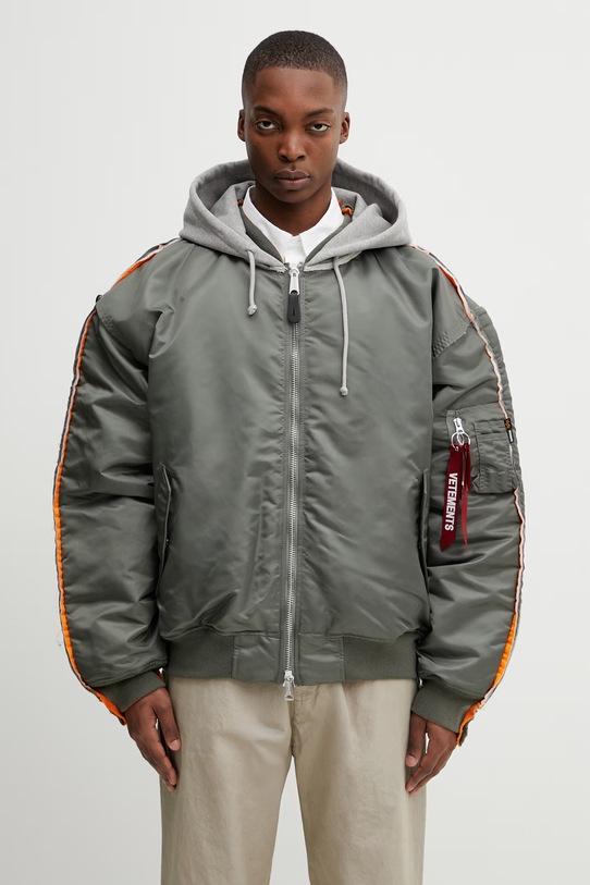 VETEMENTS kurtka bomber pozostałe zielony ME76BJ002E