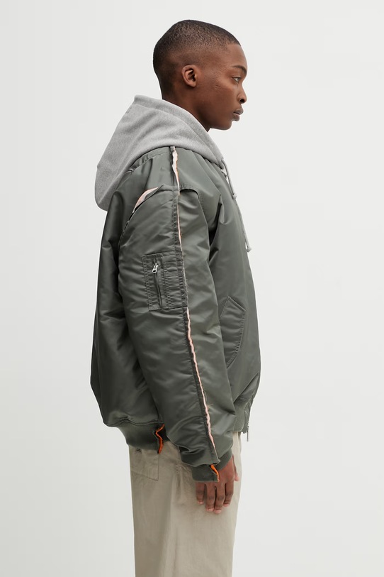 VETEMENTS kurtka bomber zielony ME76BJ002E