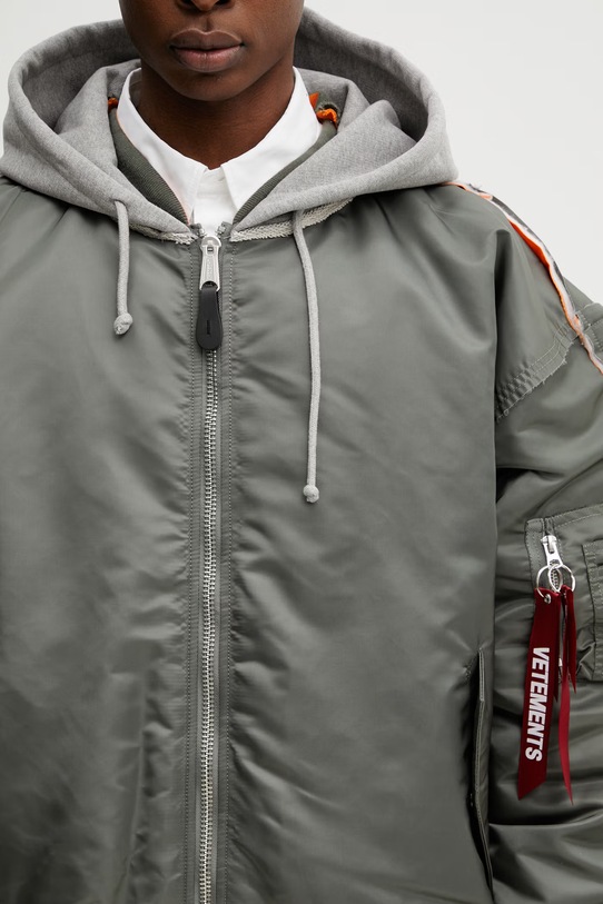VETEMENTS kurtka bomber ME76BJ002E zielony