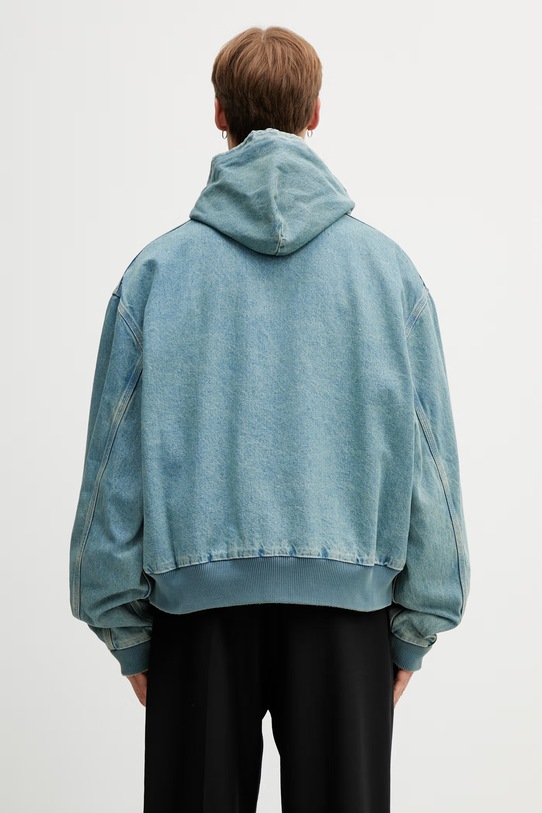 Odzież Vetements Workwear Denim kurtka przejściowa jeansowa męska ME76DJ061N1 niebieski
