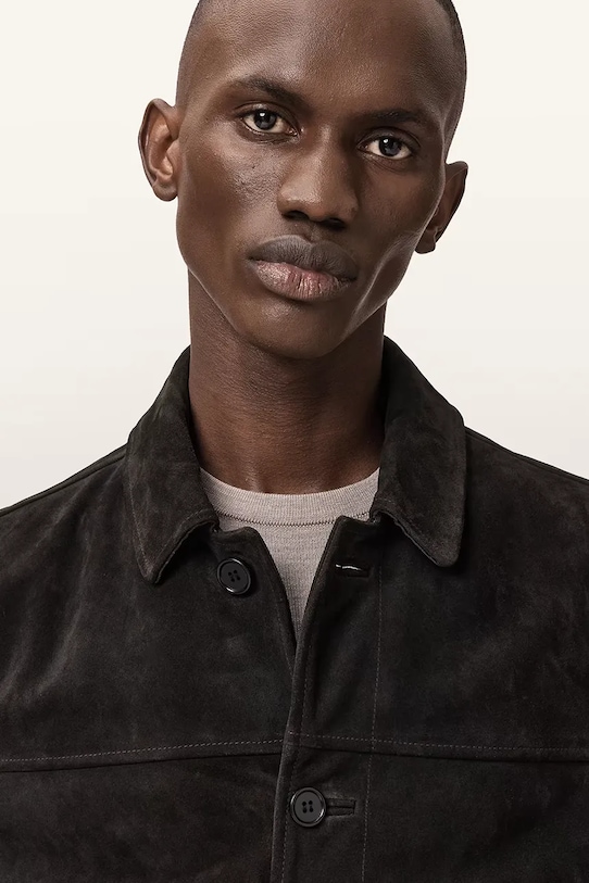 AllSaints kurtka skórzana NATES czarny M002LE