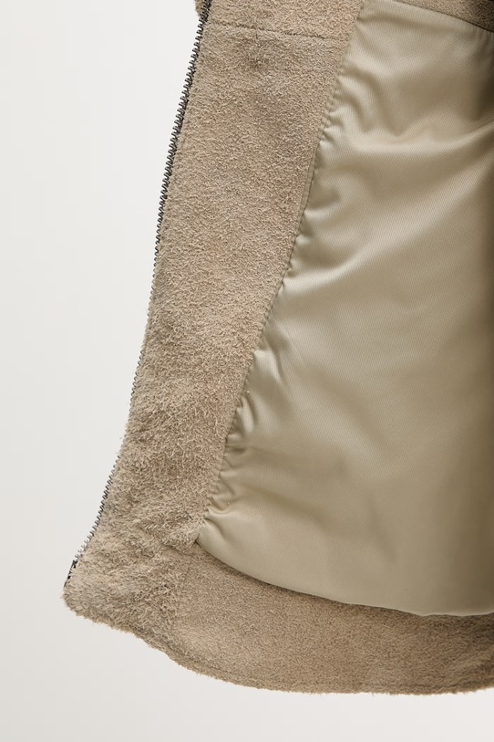 AllSaints krótka kurtka męska zamszowa FELIX M018LE