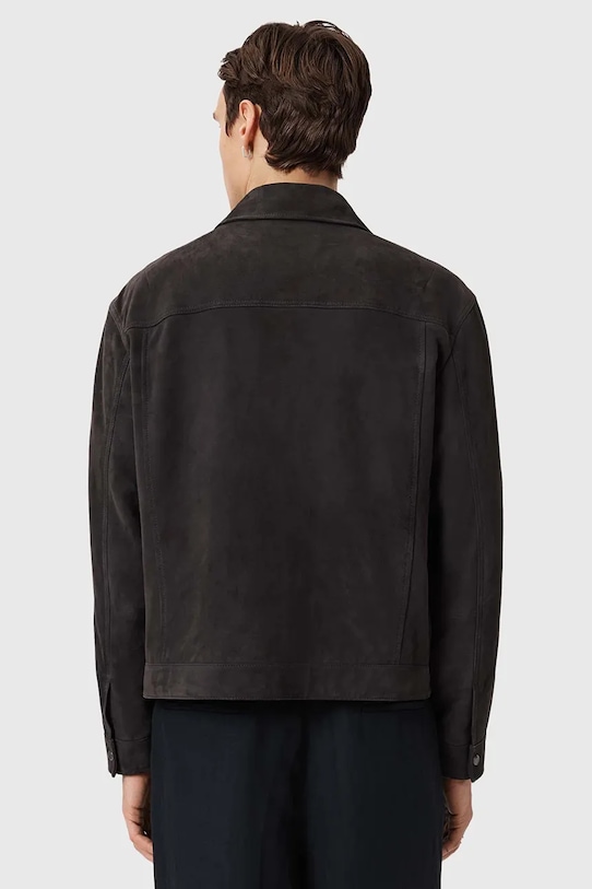 AllSaints kurtka męska zamszowa SHELTON M051LD czarny SS26