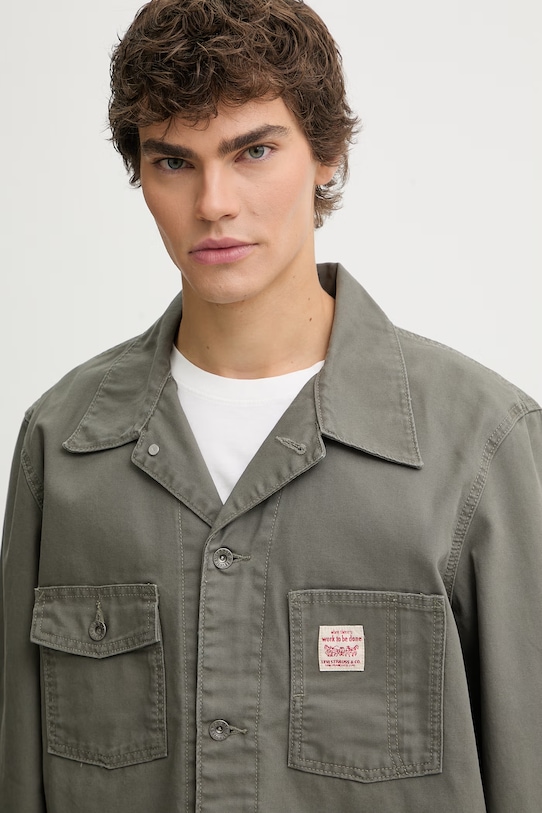 Levi's kurtka bawełniana UPDATED TO BROADWAY x WORKWEAR zielony 003B0.0004