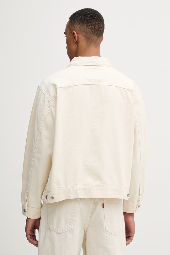 Odzież Levi's kurtka jeansowa męska bawełniana SUNRISE TRUCKER x WORKWEAR A4820.0026 beżowy