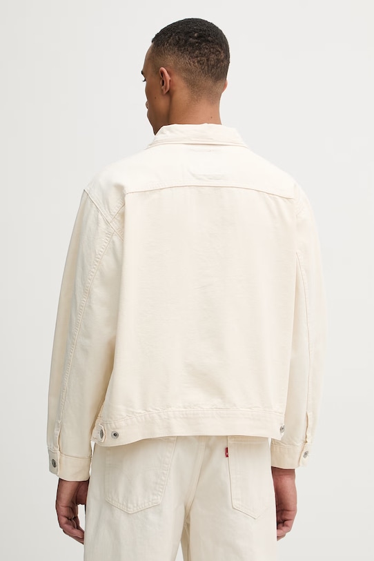 Odzież Levi's kurtka jeansowa męska bawełniana SUNRISE TRUCKER x WORKWEAR A4820.0026 beżowy
