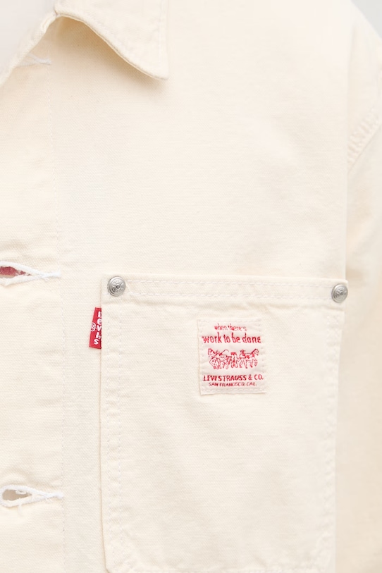 Levi's kurtka jeansowa męska bawełniana SUNRISE TRUCKER x WORKWEAR A4820.0026 beżowy