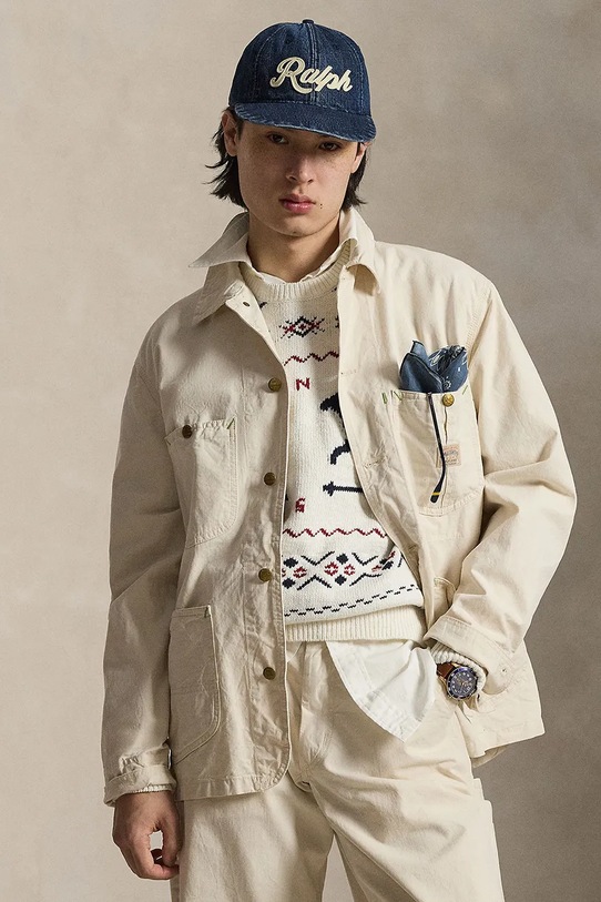 Polo Ralph Lauren kurtka bawełniana nieocieplane beżowy 710A13003