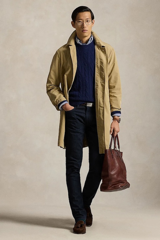 Polo Ralph Lauren trencz męski brązowy 710P07909