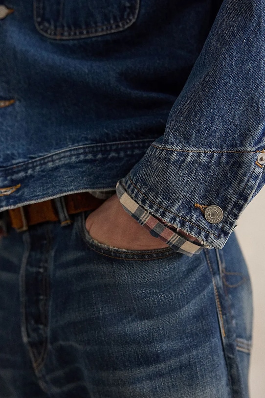 Polo Ralph Lauren jeans jakna moška denim 710P08157 mornarsko modra