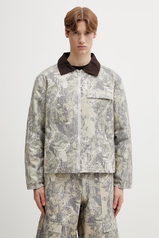 Βαμβακερό μπουφάν adidas Originals WORKWEAR άλλο μπεζ KG6454