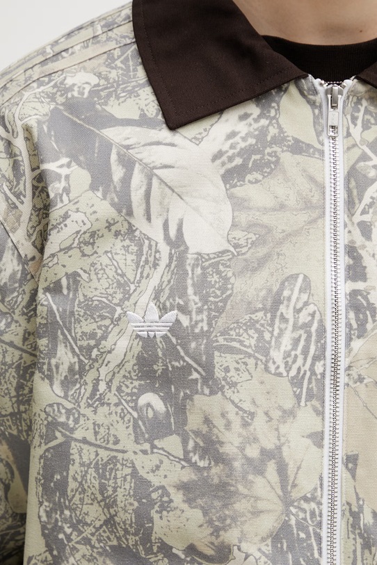 Βαμβακερό μπουφάν adidas Originals WORKWEAR μπεζ KG6454