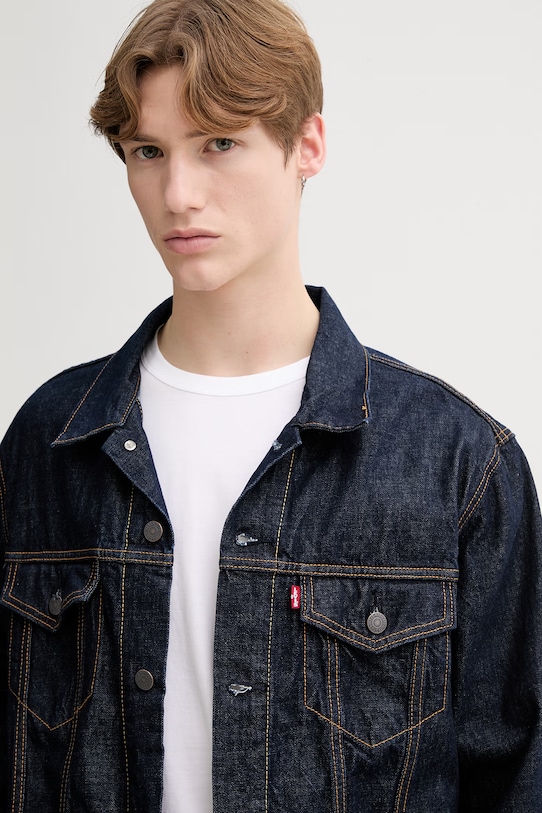 Levi's kurtka jeansowa RELAXED FIT granatowy A5782.0083