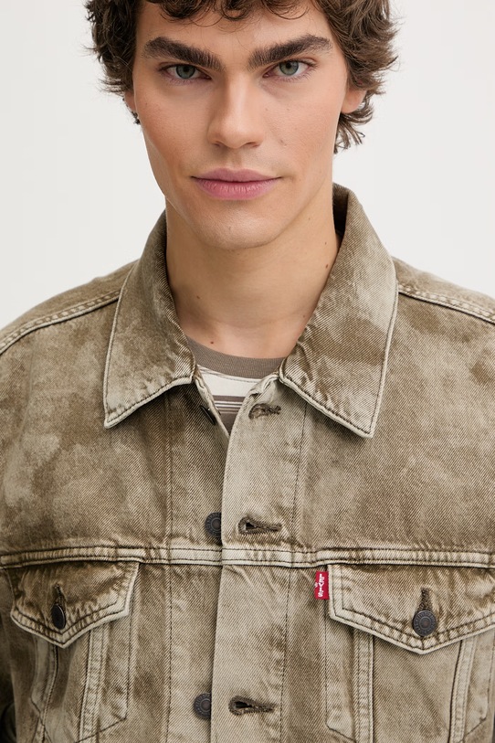 Levi's kurtka jeansowa RELAXED FIT zielony A5782.0084