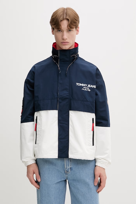 Tommy Jeans přechodová bunda pánská námořnická modř DM0DM22739